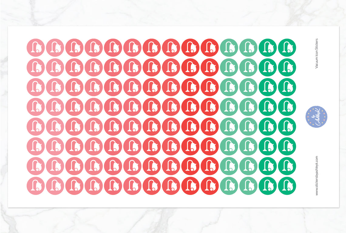 Vacuum Icon Round Stickers - Watermelon