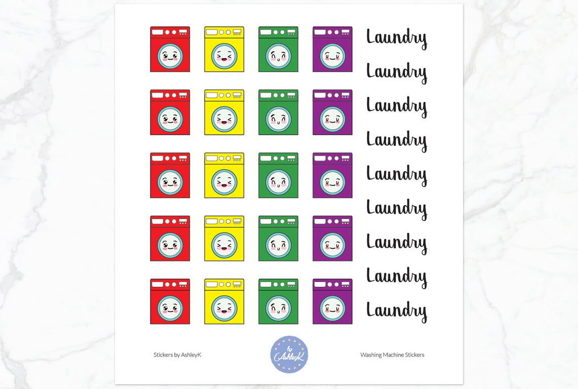 Washing Machine Stickers - Rainbow