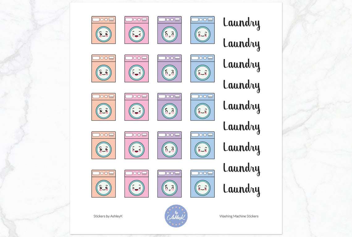 Washing Machine Stickers - Pastel Sunset