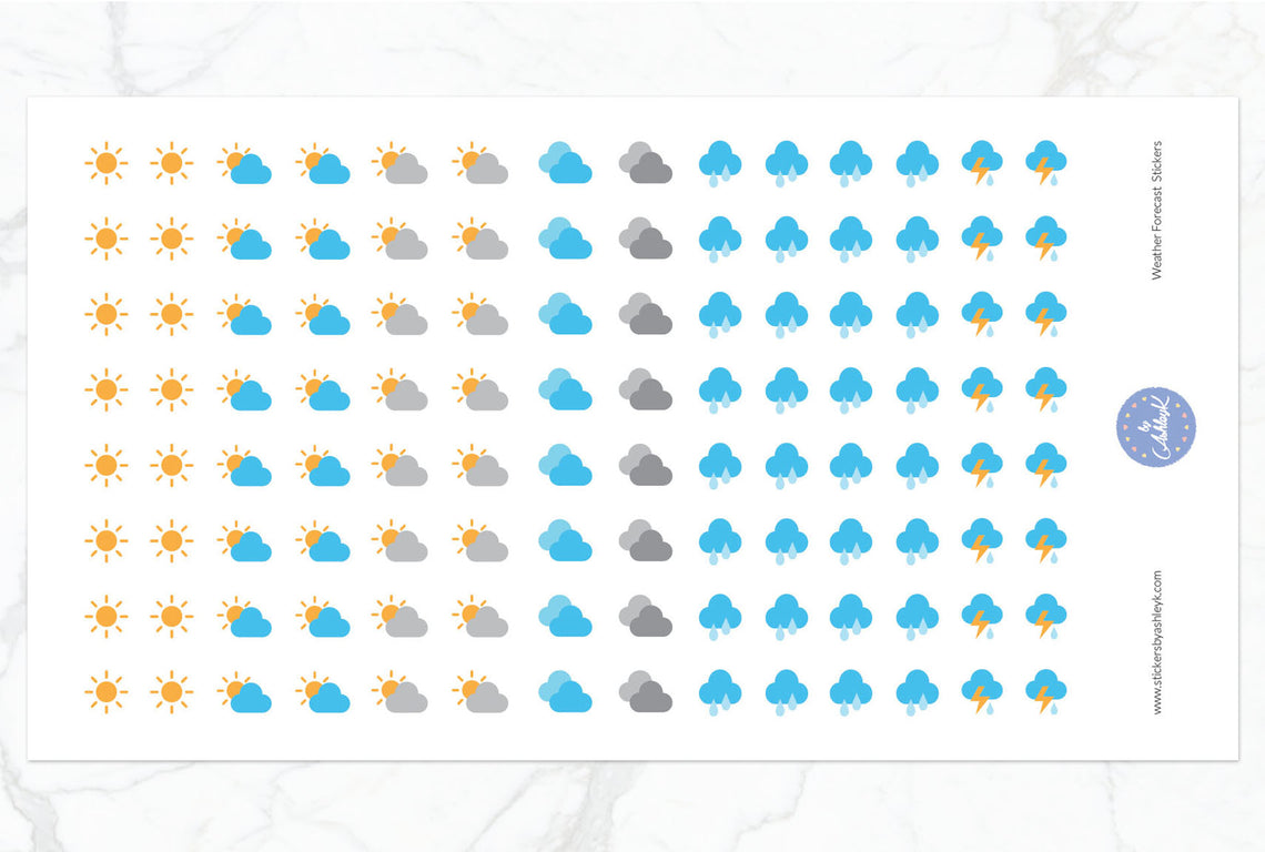 Weather Forecast Stickers - Without Snow