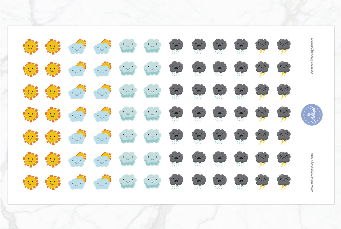 Weather Tracking Stickers - Without Snow