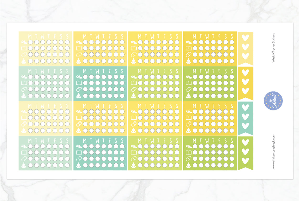 Weekly Tracker Stickers - Lemon&Lime
