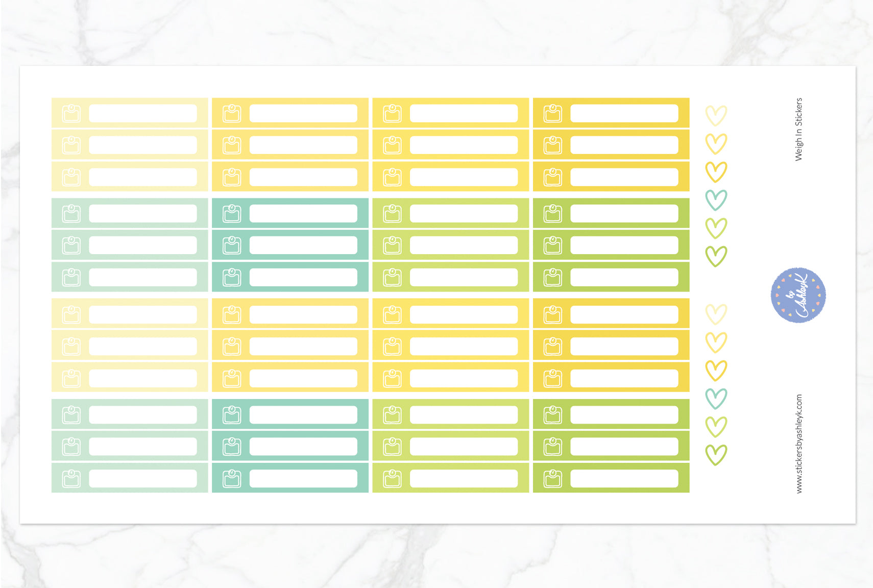 Weigh In Stickers - Lemon&Lime