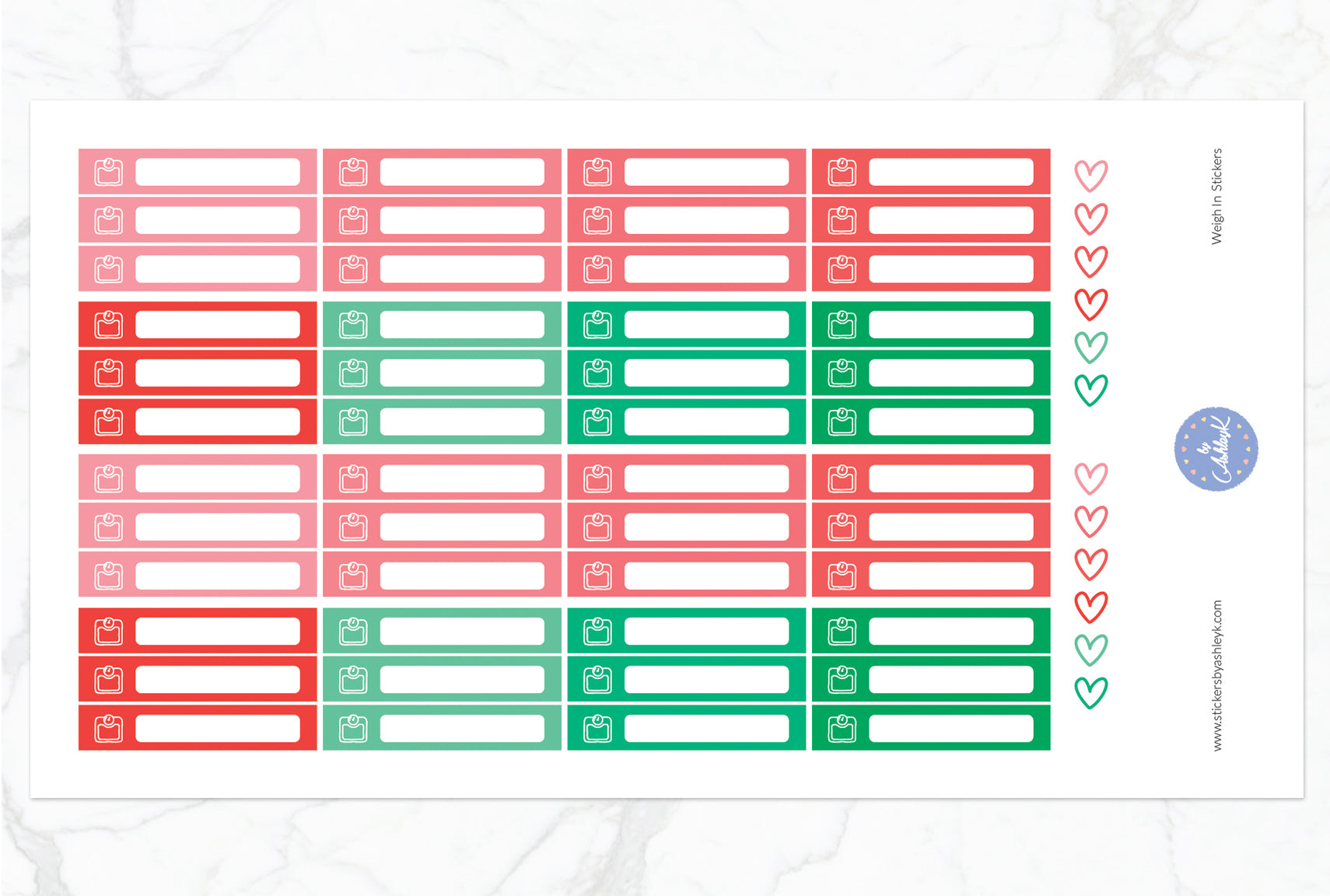 Weigh In Stickers - Watermelon