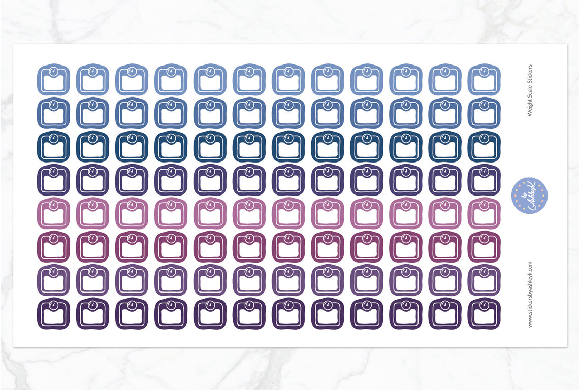 Weight Scale Stickers - Blueberry