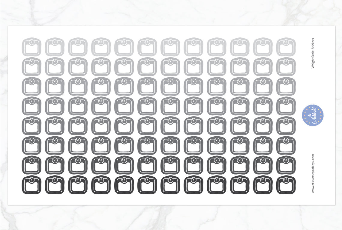 Weight Scale Stickers - Monochrome