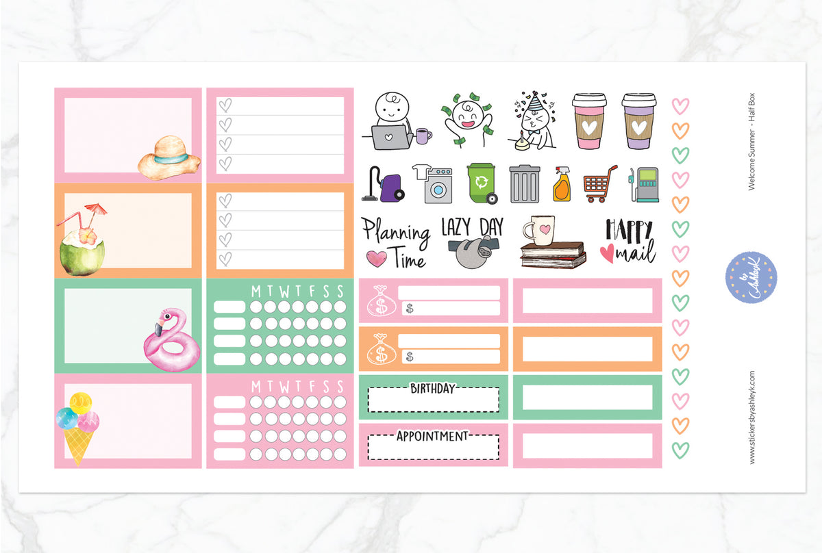 Welcome Summer Weekly Kit - Erin Condren Planner Stickers – Stickers by ...
