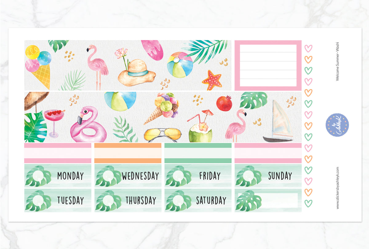 Welcome Summer Weekly Kit - Erin Condren Planner Stickers – Stickers by ...
