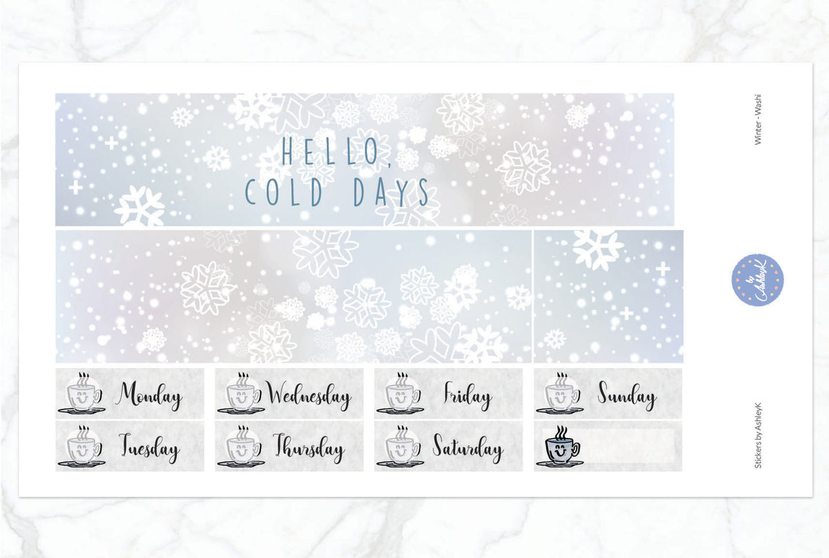 Winter Weekly Kit - Erin Condren Planner Stickers – Stickers by AshleyK