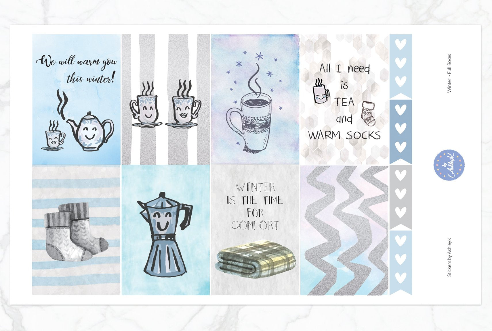 Winter Weekly Kit  - Full Box Sheet