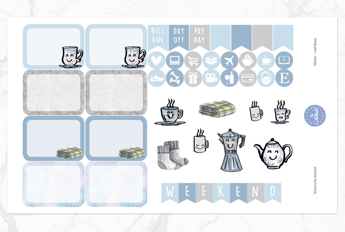 Winter Weekly Kit  - Half Box Sheet