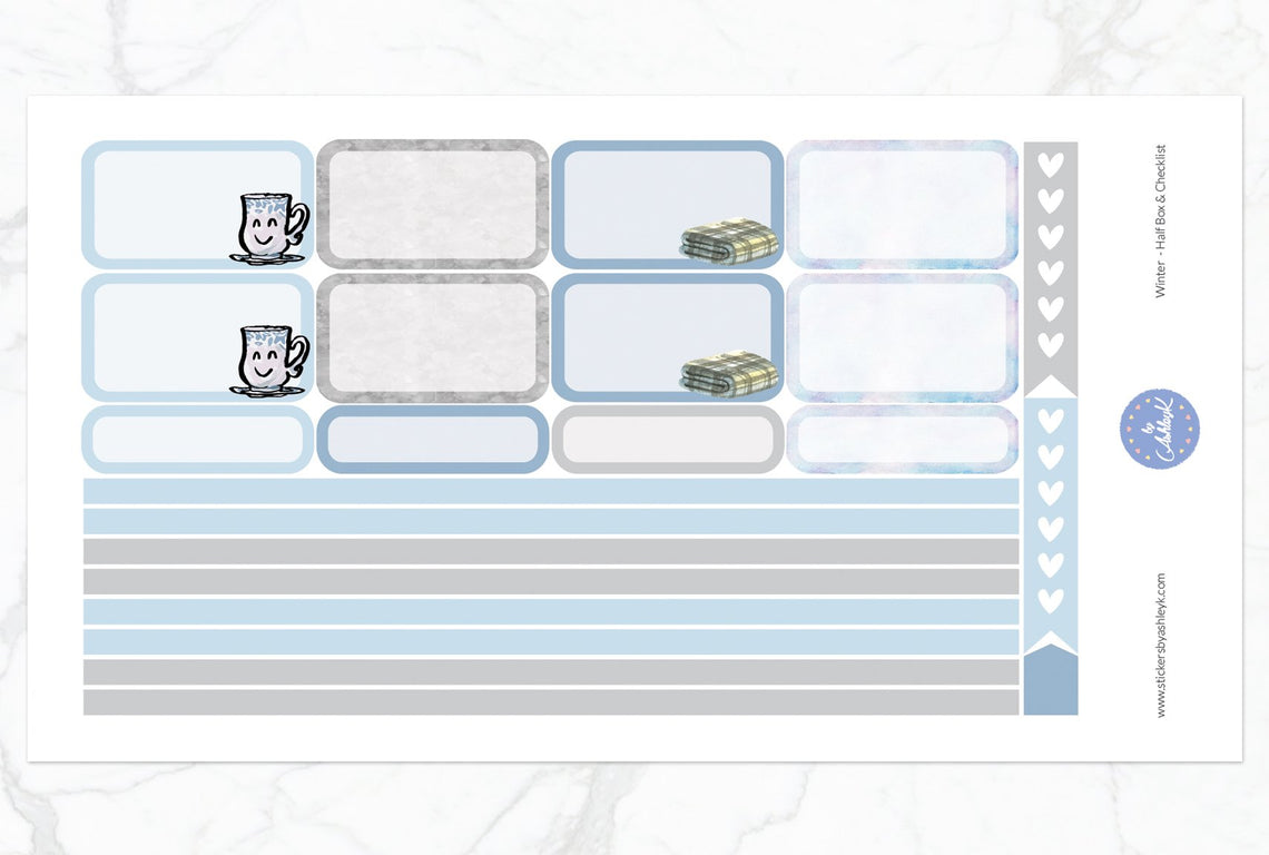 Winter Weekly Kit  - Half Box Sheet