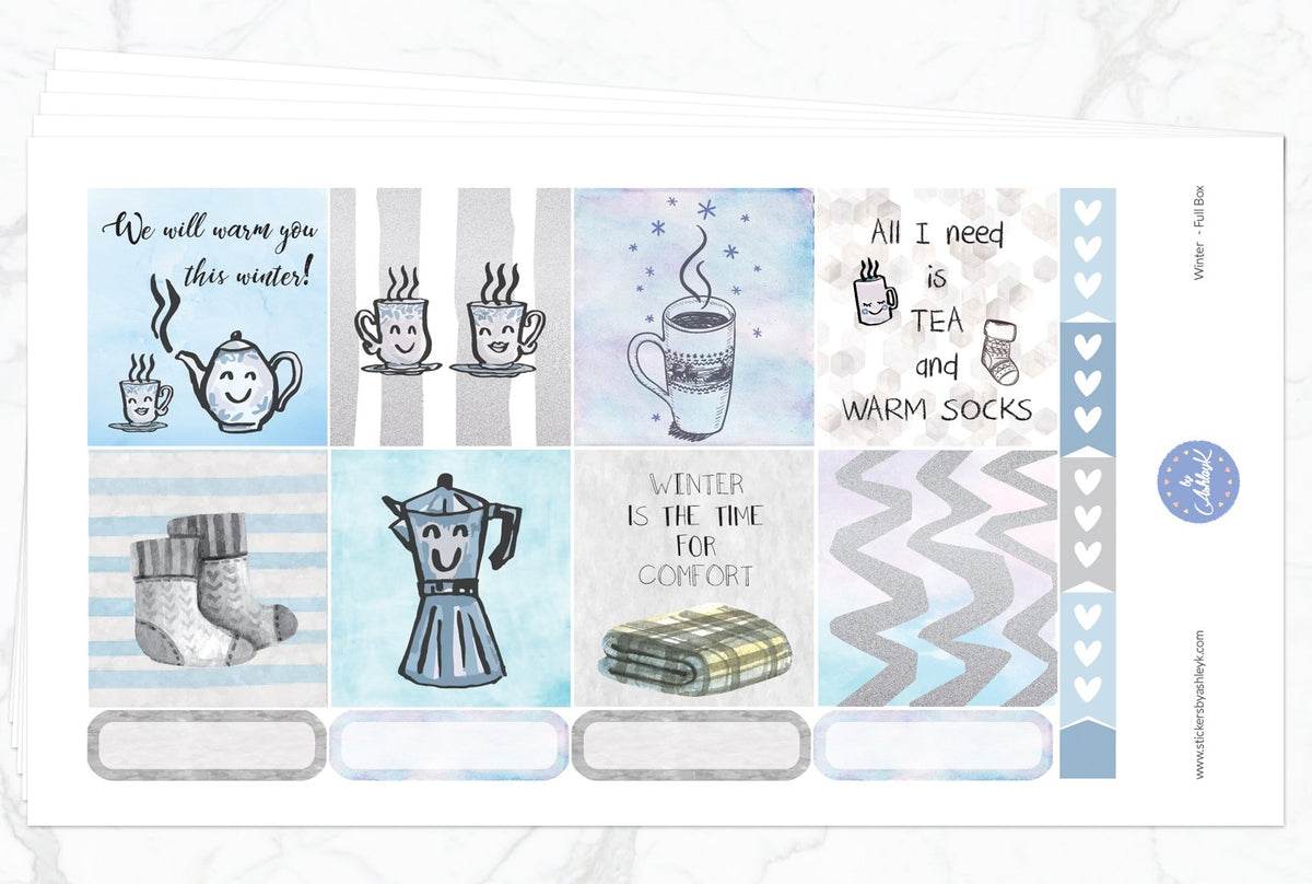 Winter Weekly Kit - Erin Condren Horizontal Planner Stickers – Stickers ...