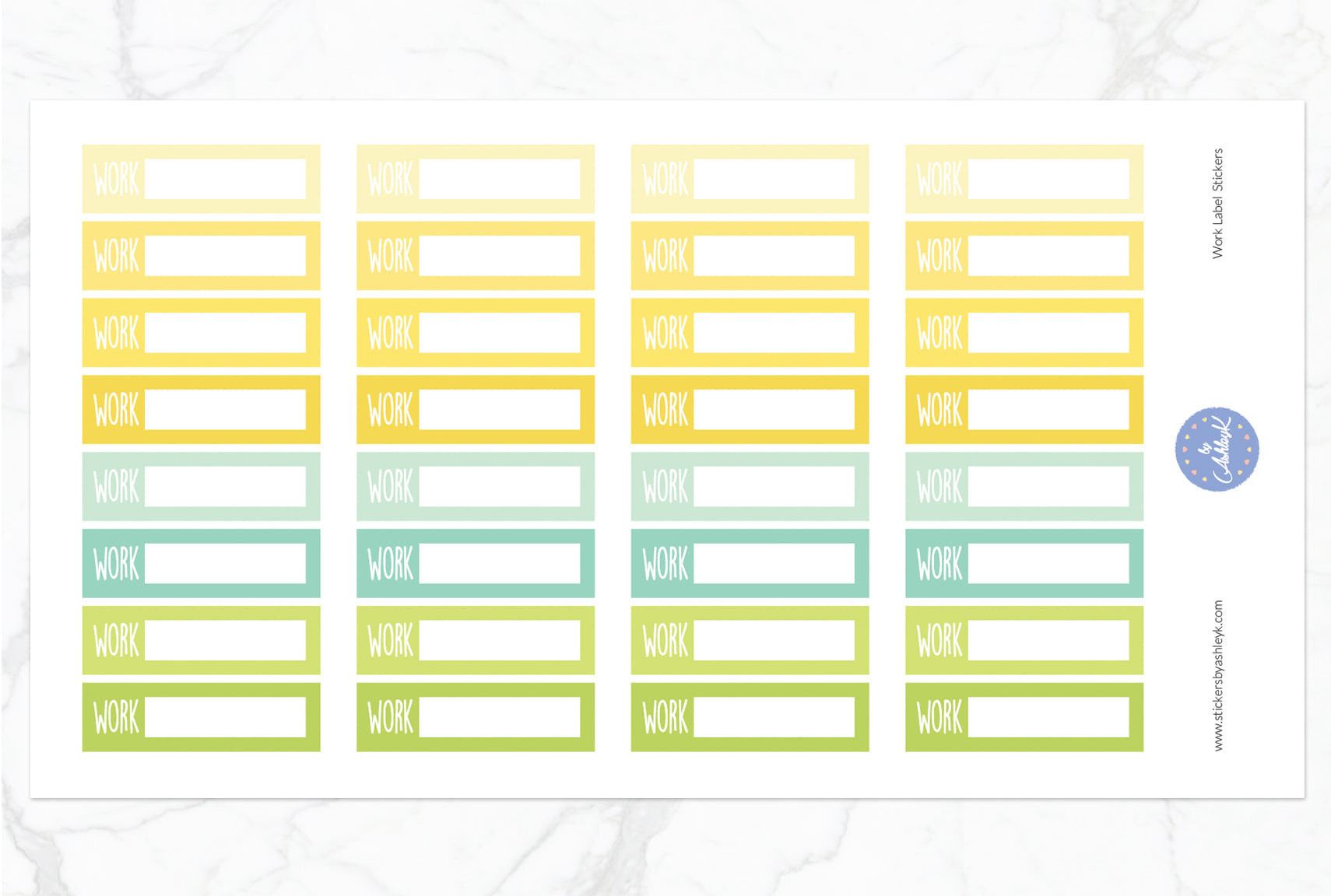 Work Label Stickers - Lemon&Lime