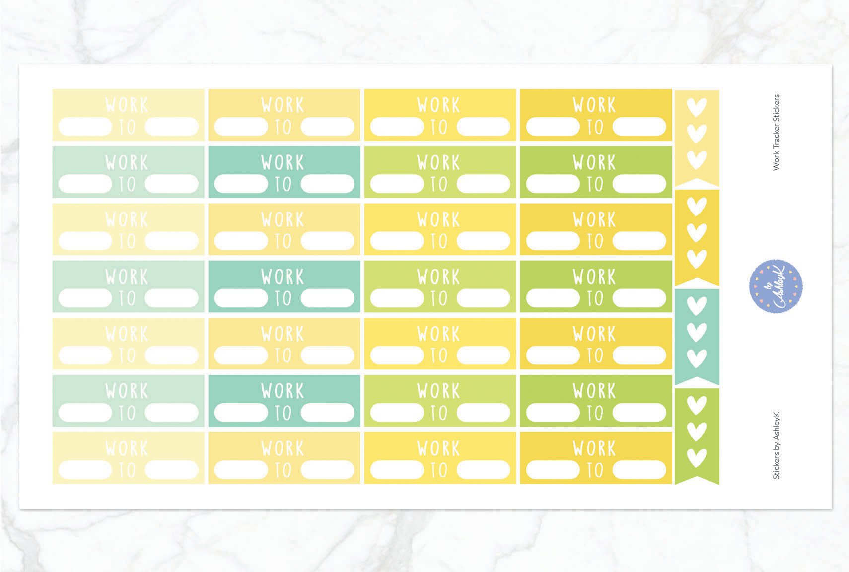 Work Tracker Stickers - Lemon&Lime