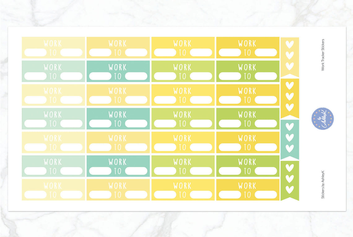 Work Tracker Stickers - Lemon&Lime