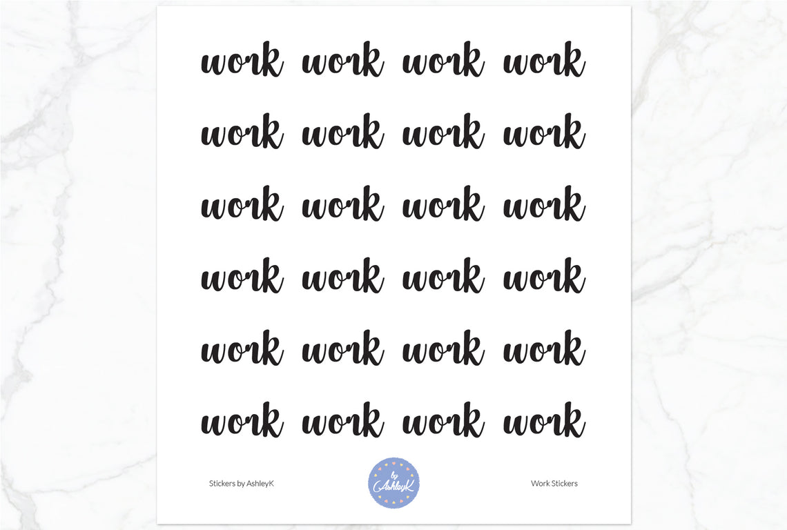 Work Stickers - Black