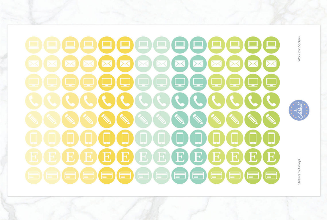 Work Icon Stickers - Lemon&Lime