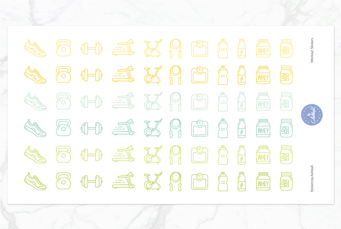 Workout Stickers - Lemon&Lime