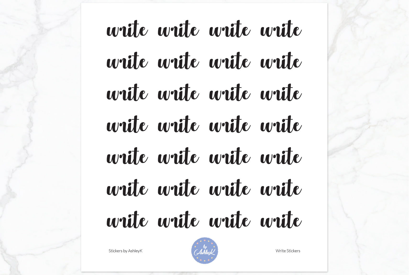 Write Stickers - Black