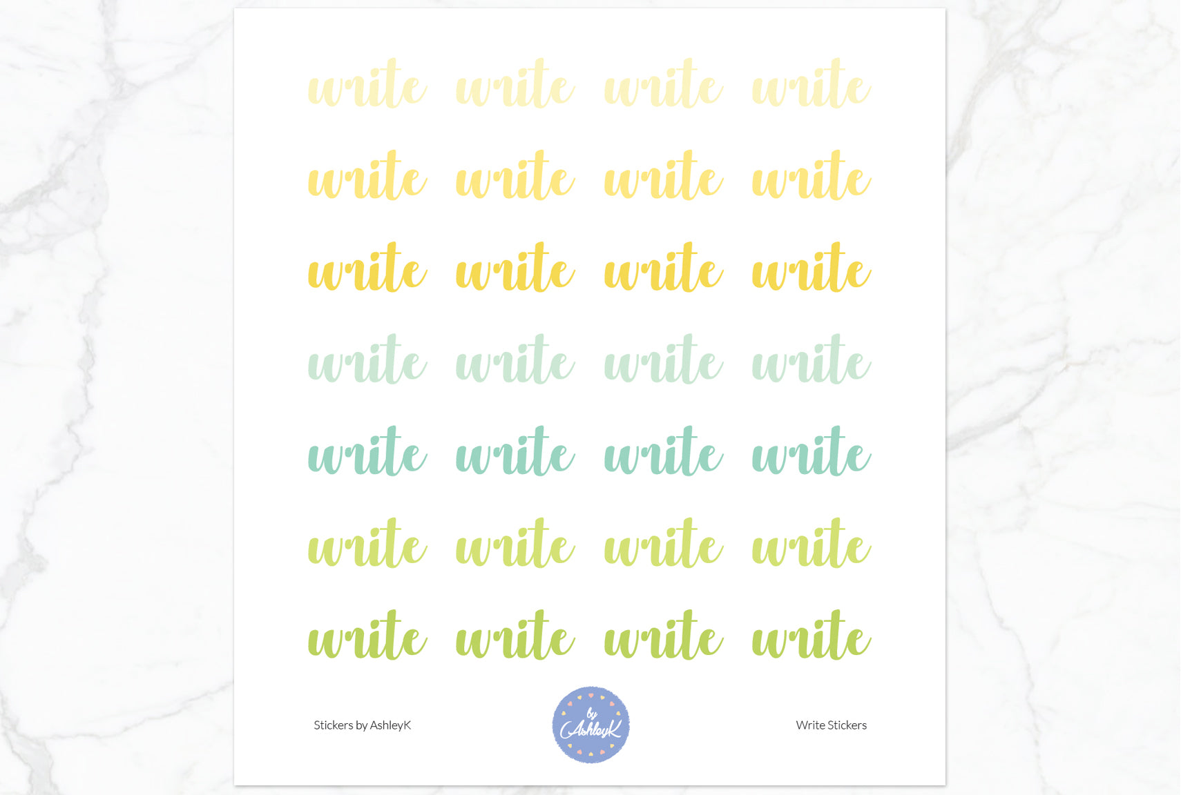 Write Stickers - Lemon&Lime
