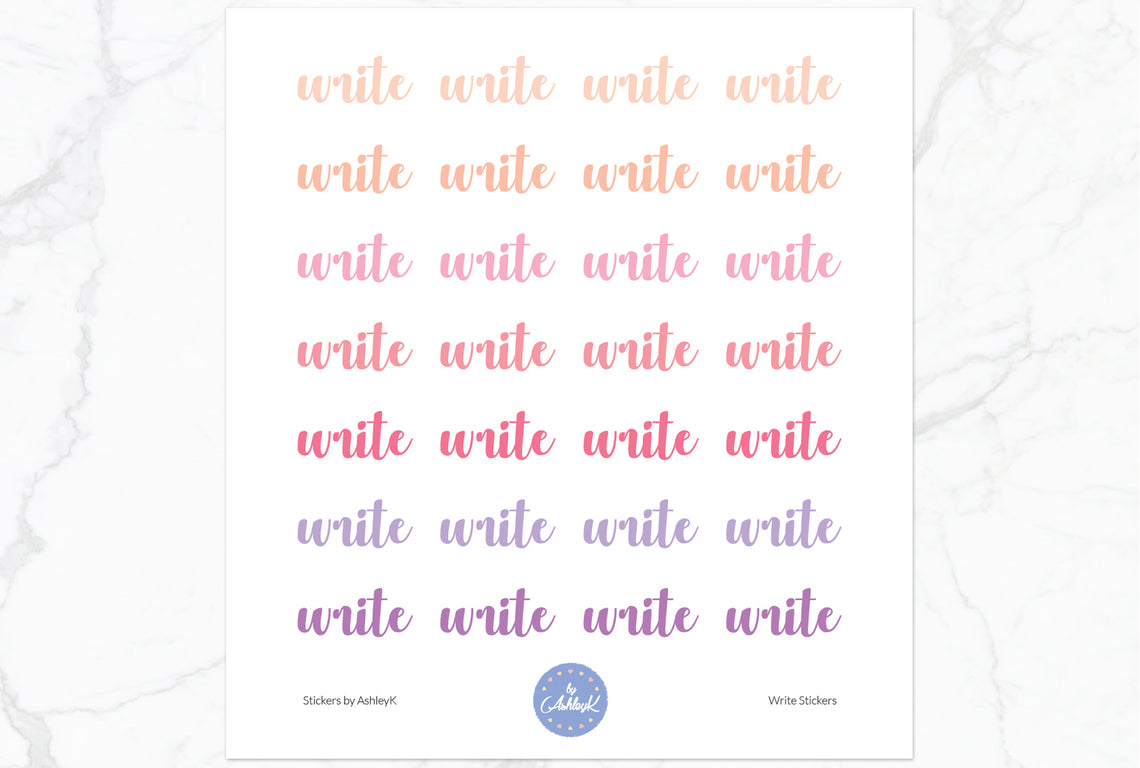 Write Stickers - Raspberry