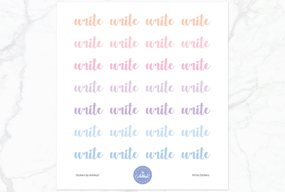 Write Stickers - Pastel Sunset
