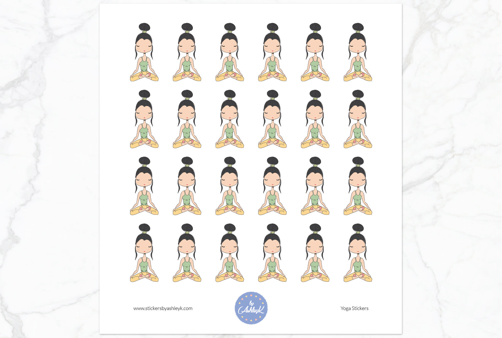 Yoga Stickers - Black
