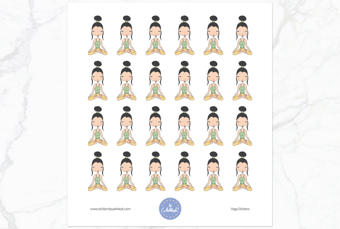 Yoga Stickers - Black