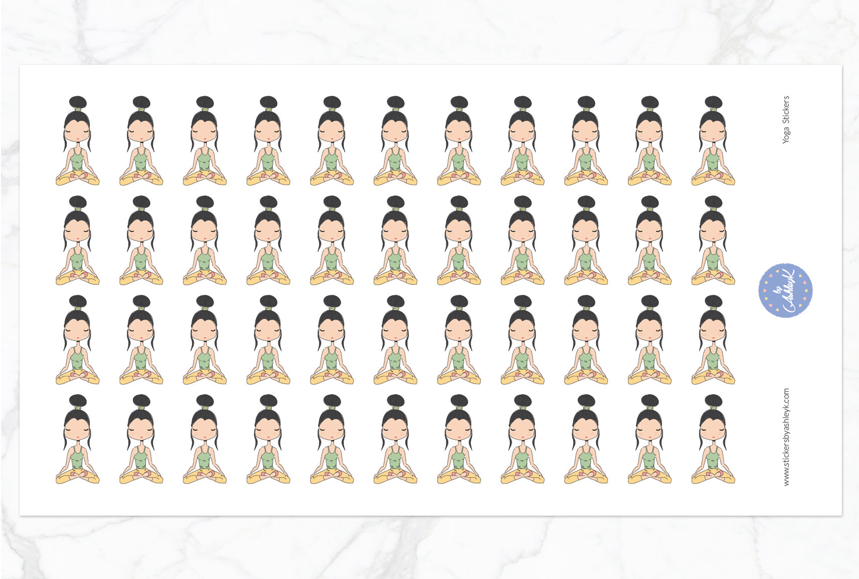 Yoga Stickers - Black