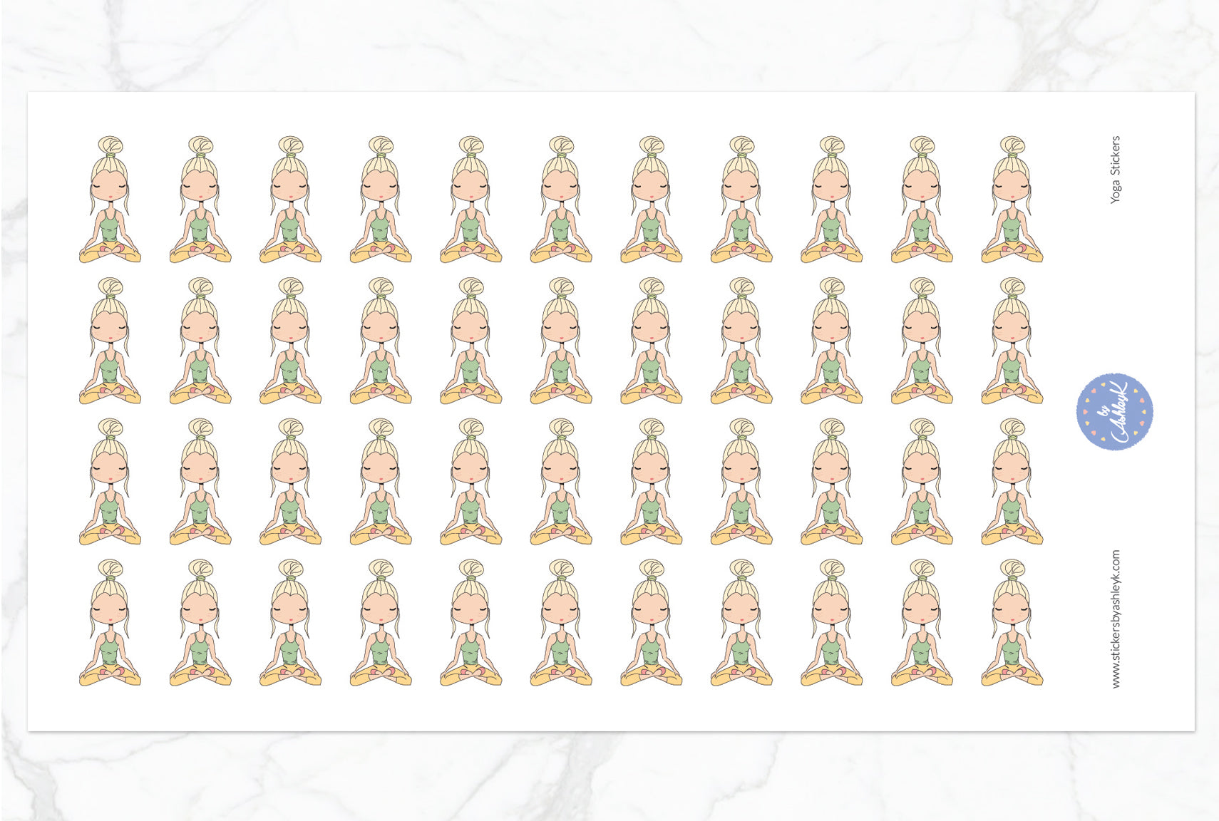 Yoga Stickers - Blonde
