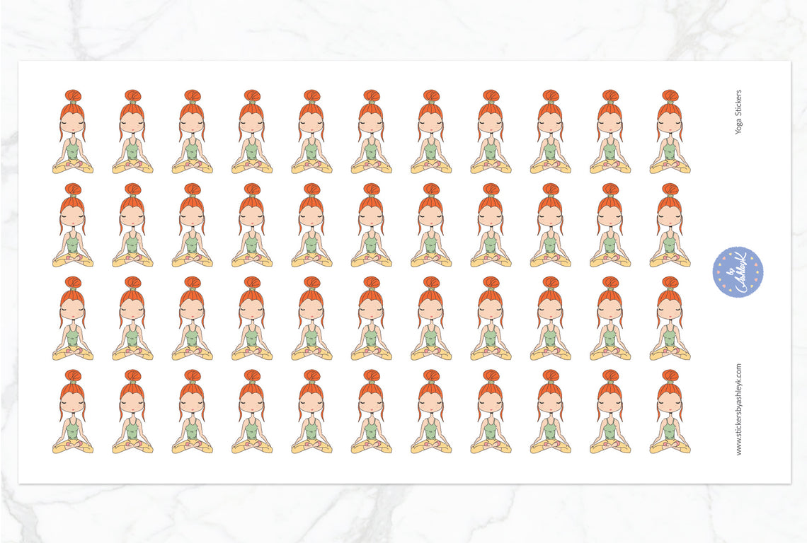 Yoga Stickers - Copper