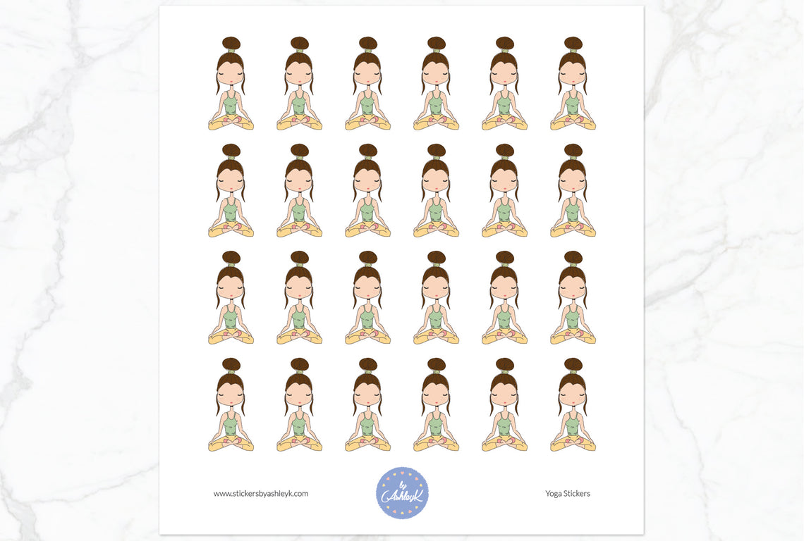 Yoga Stickers - Dark Brown