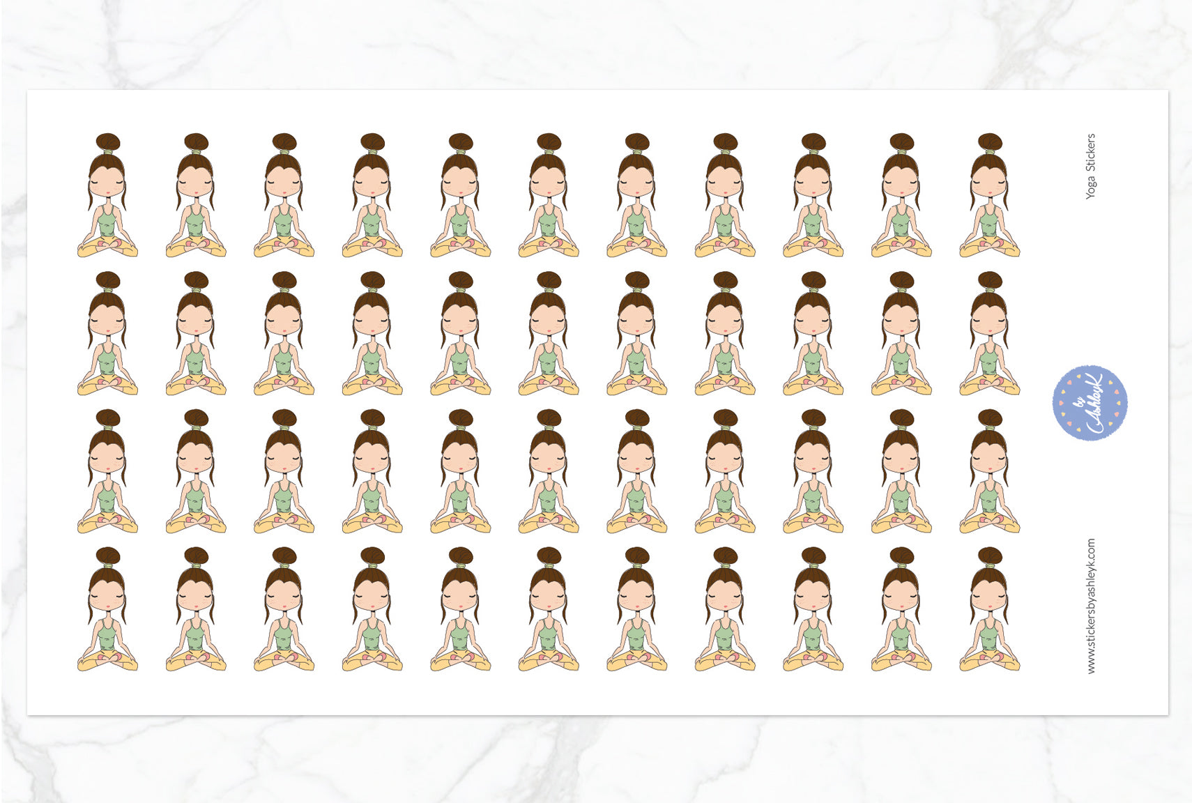 Yoga Stickers - Dark Brown