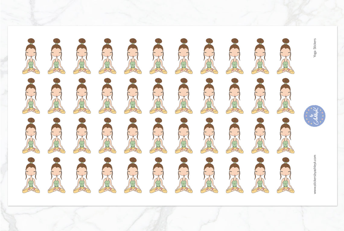 Yoga Stickers - Light Brown