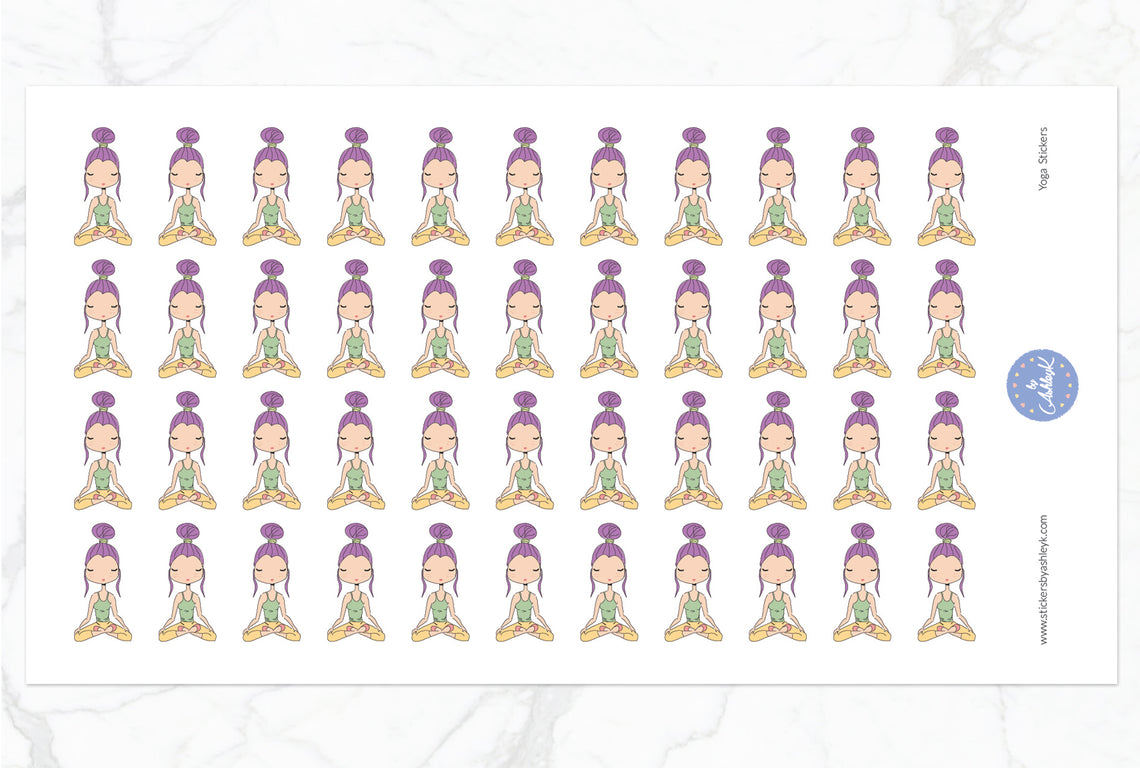 Yoga Stickers - Violet