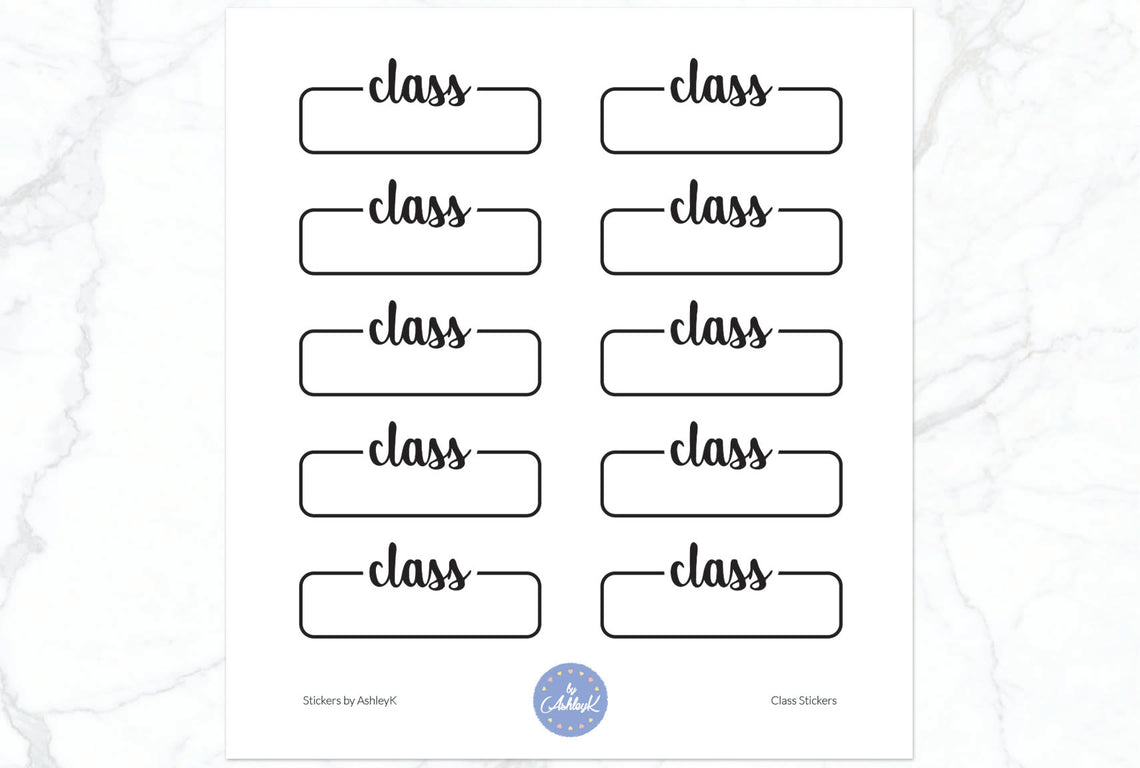 Class Planner Stickers
