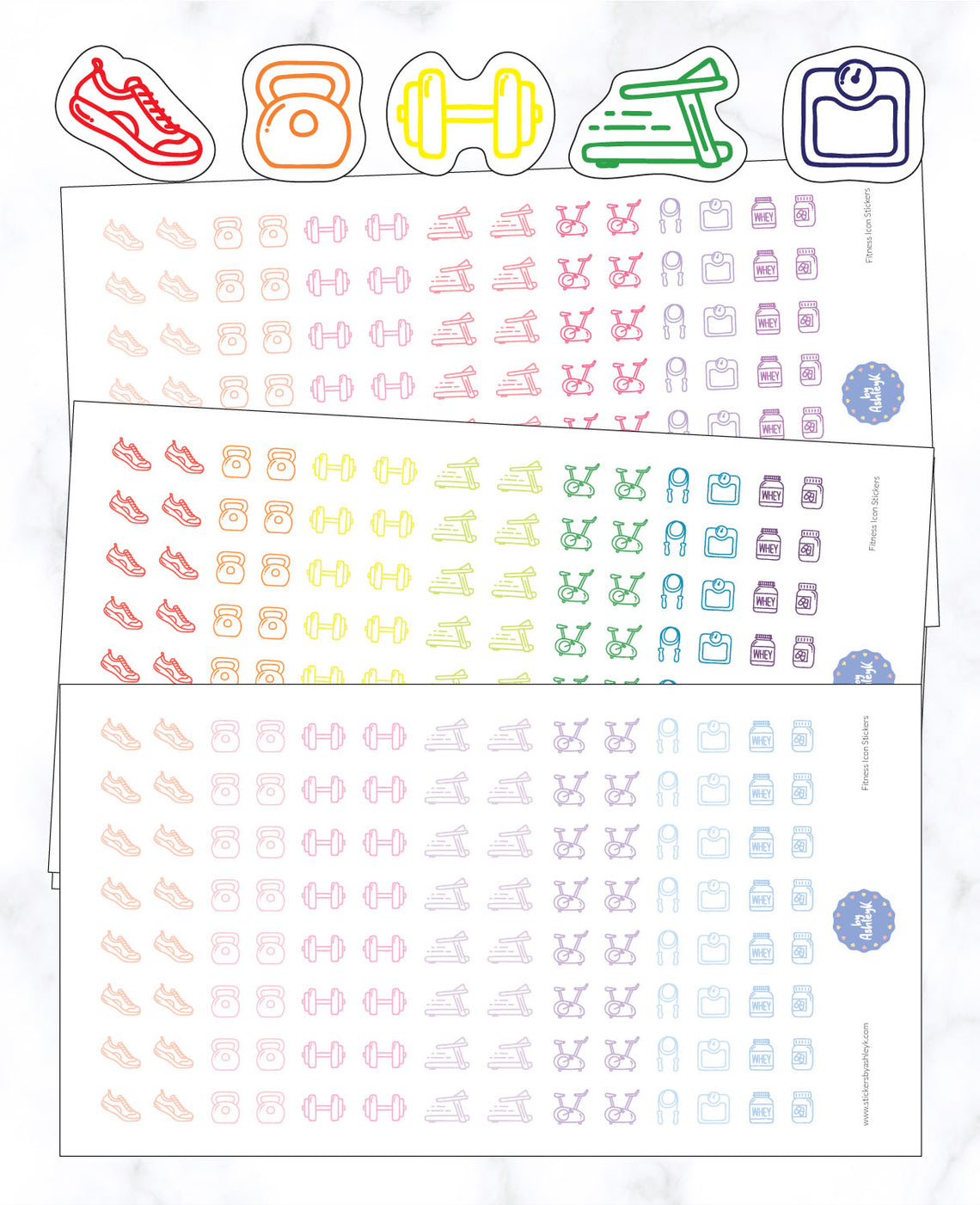 Fitness Icon Planner Stickers