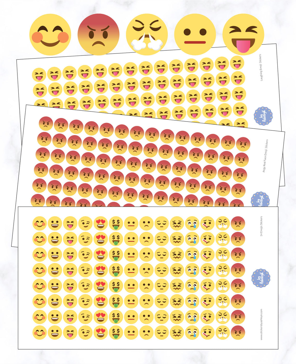 14 Emojis Stickers
