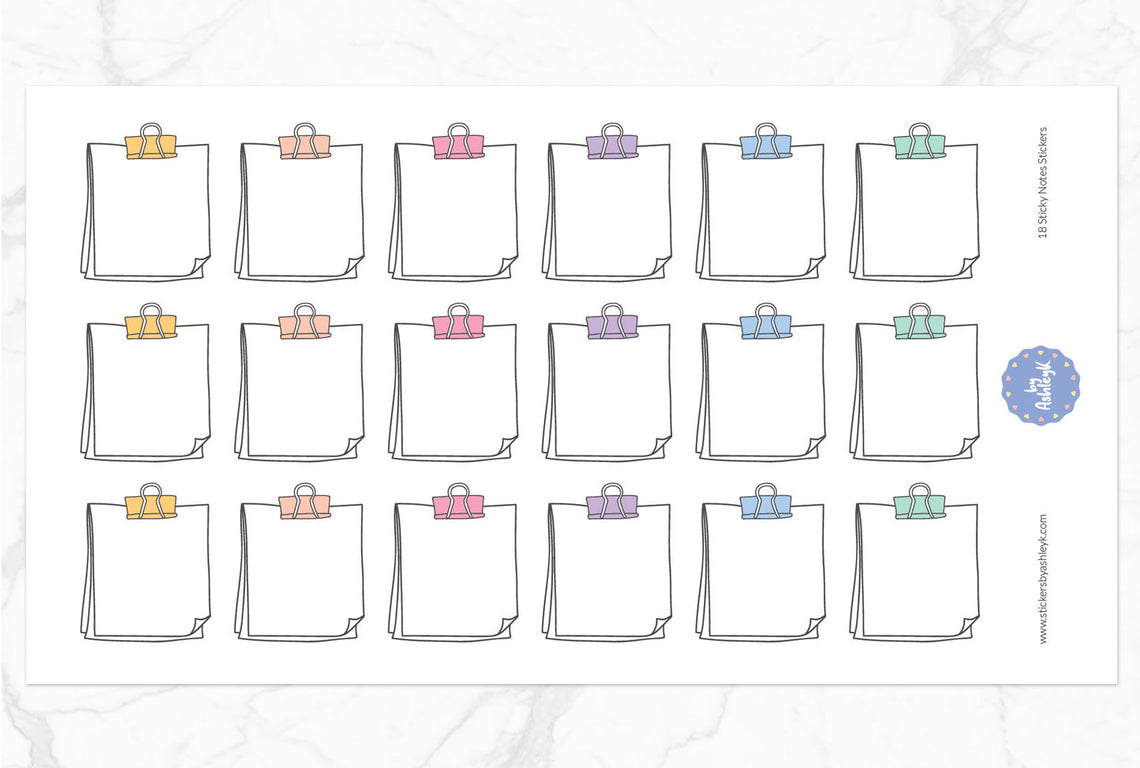 18 Sticky Notes Stickers