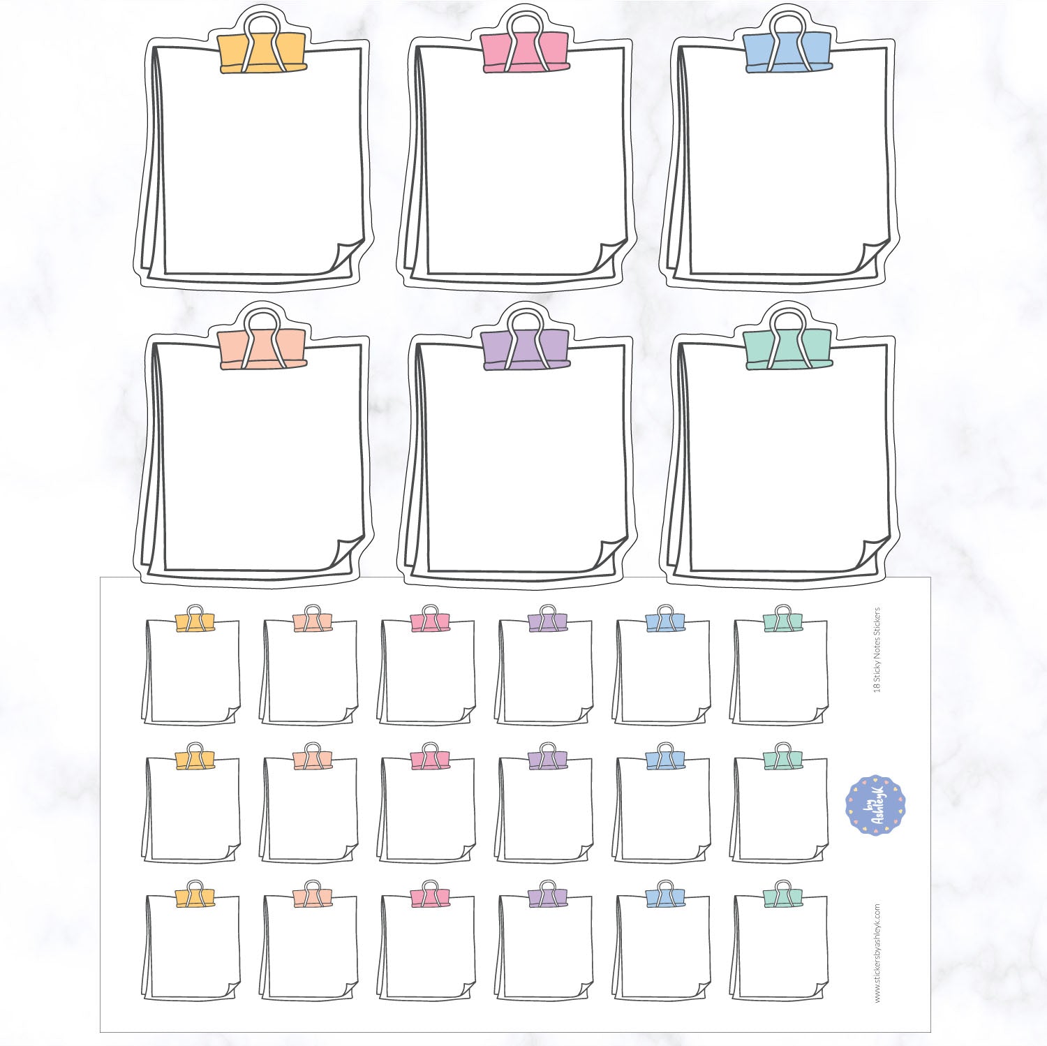 18 Sticky Notes Stickers – Stickers by AshleyK