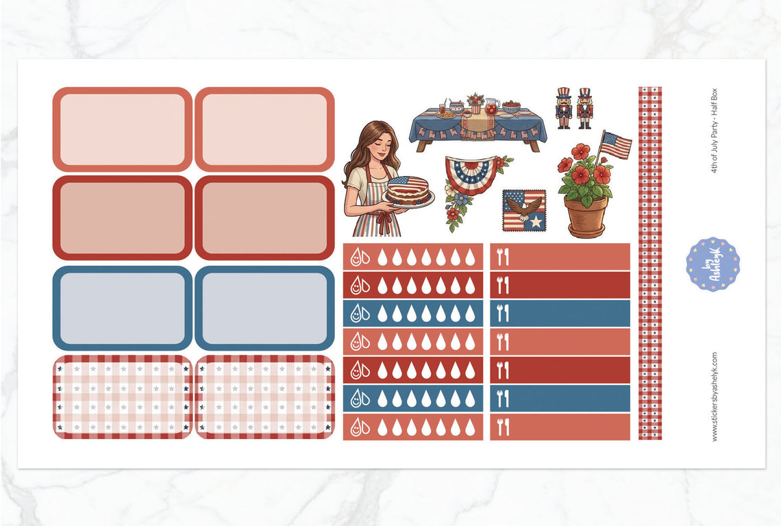 4th of July Party Weekly Kit  - Half Box Sheet
