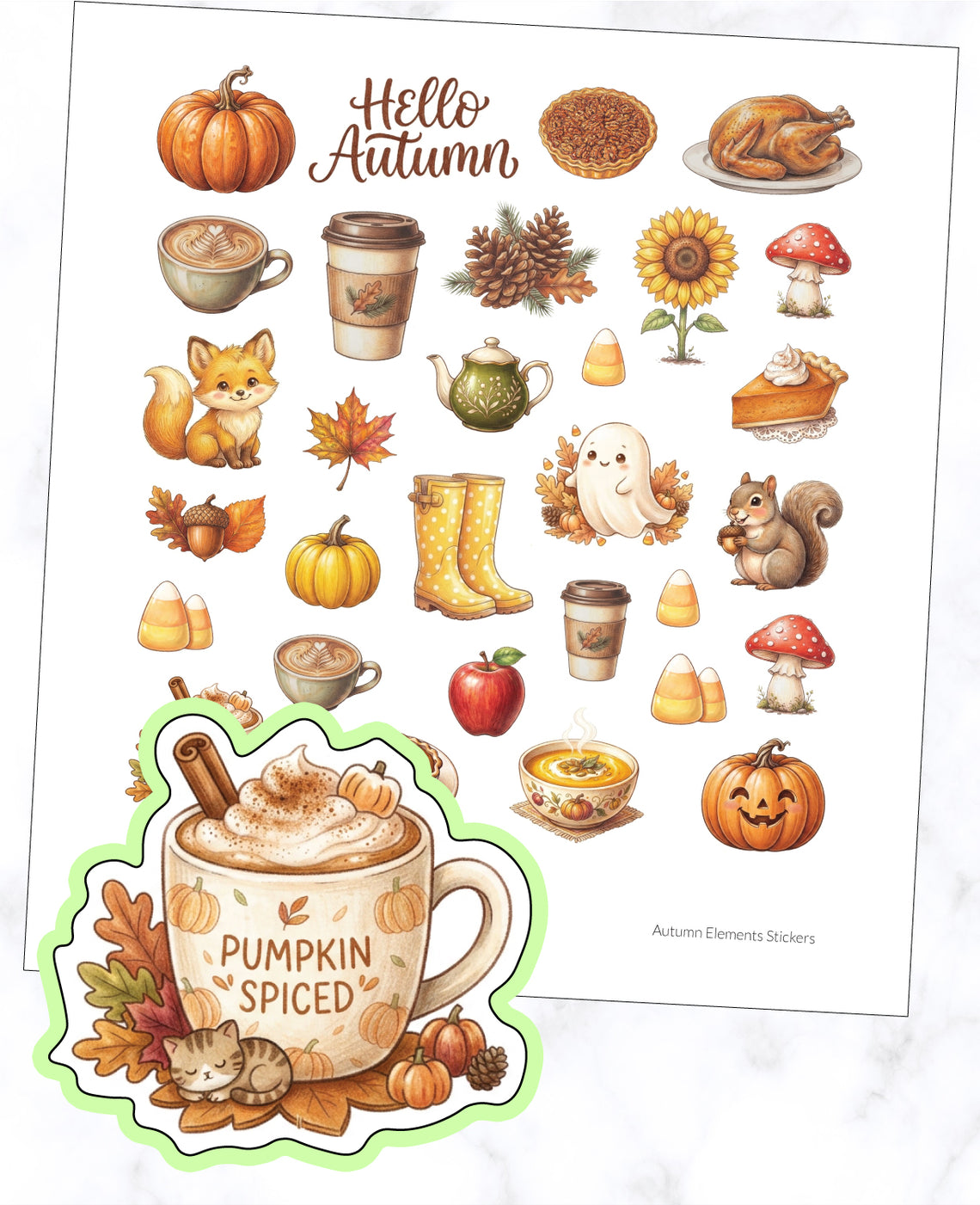 Autumn Elements Planner Stickers