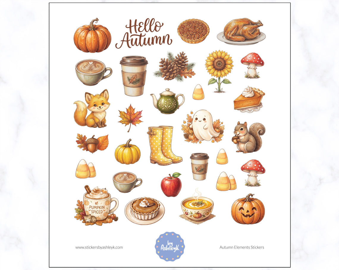 Autumn Elements Planner Stickers