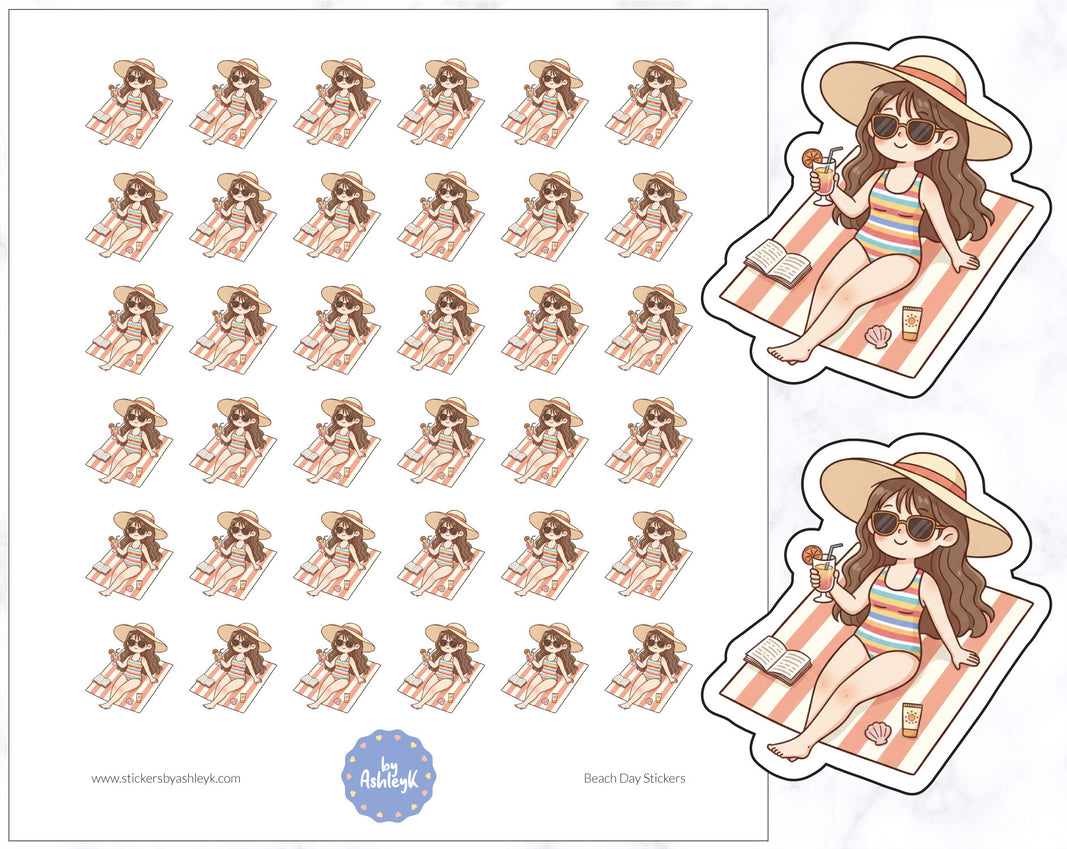 Beach Day Stickers