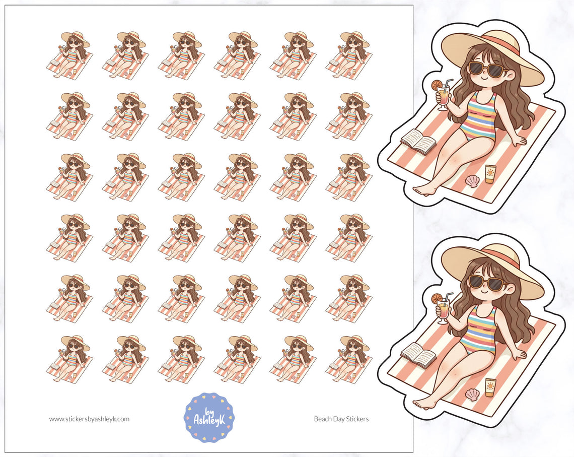 Beach Day Stickers