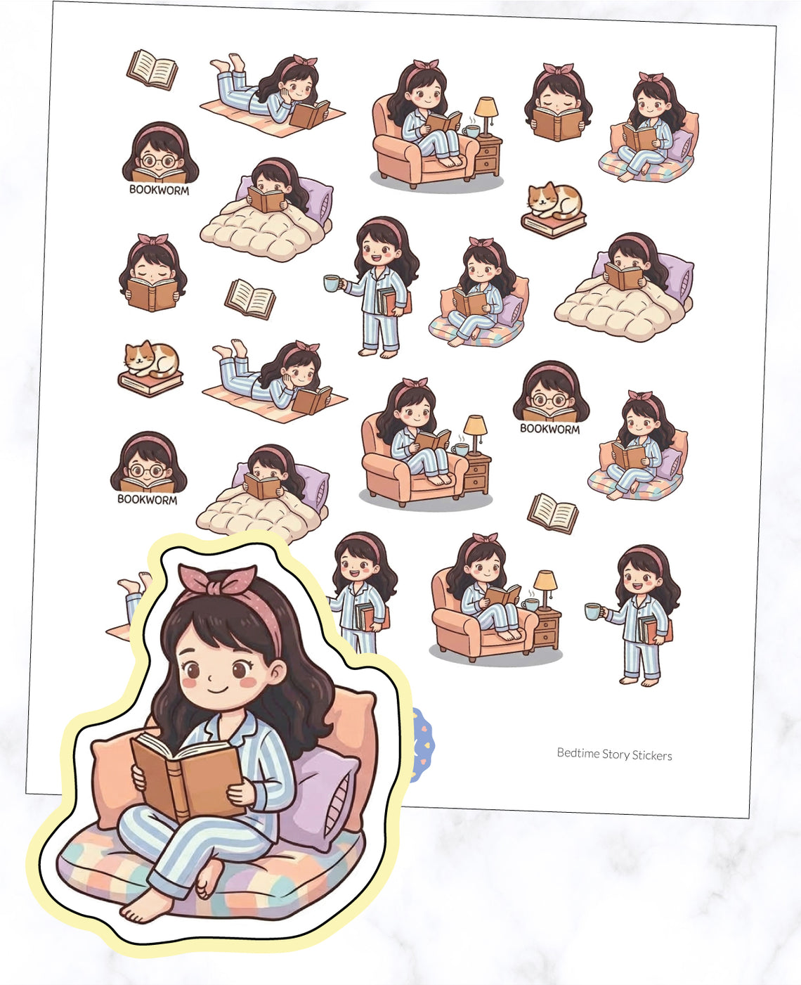 Bedtime Story Planner Stickers