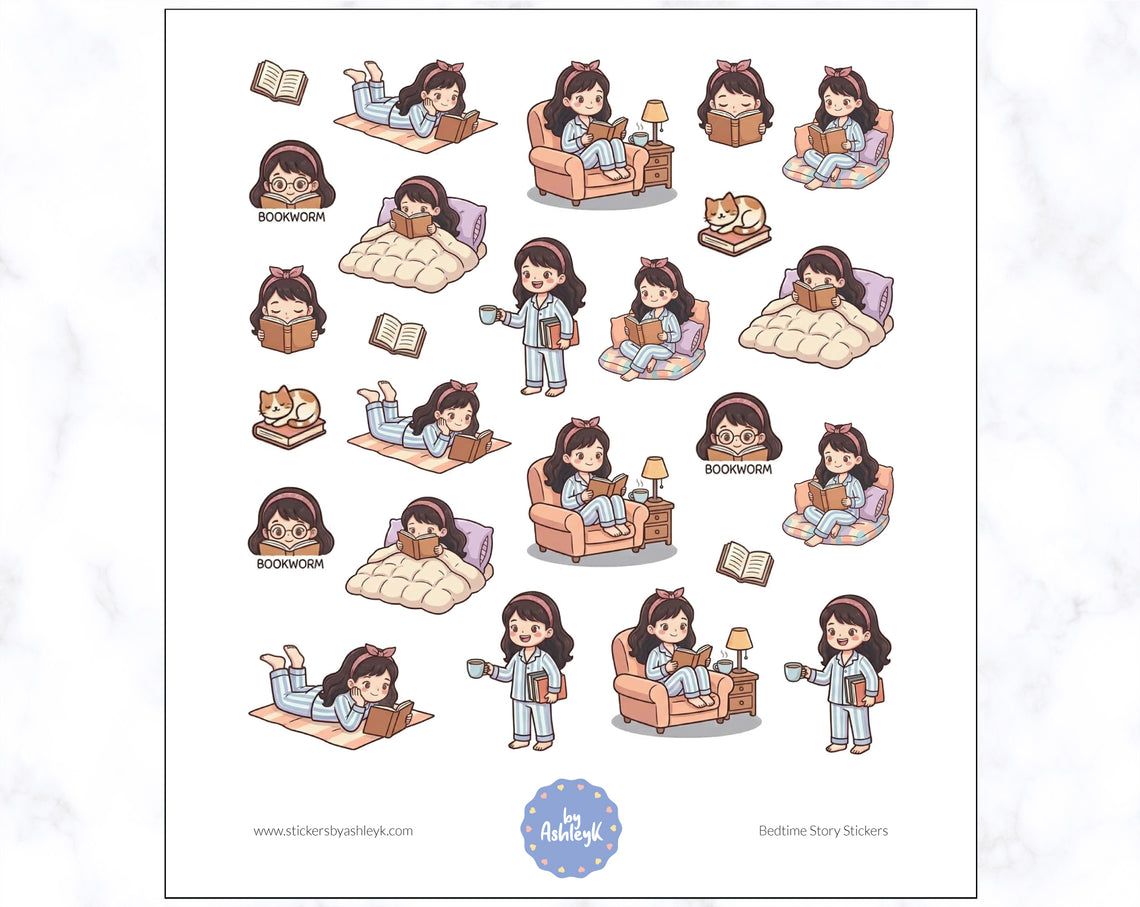 Bedtime Story Planner Stickers