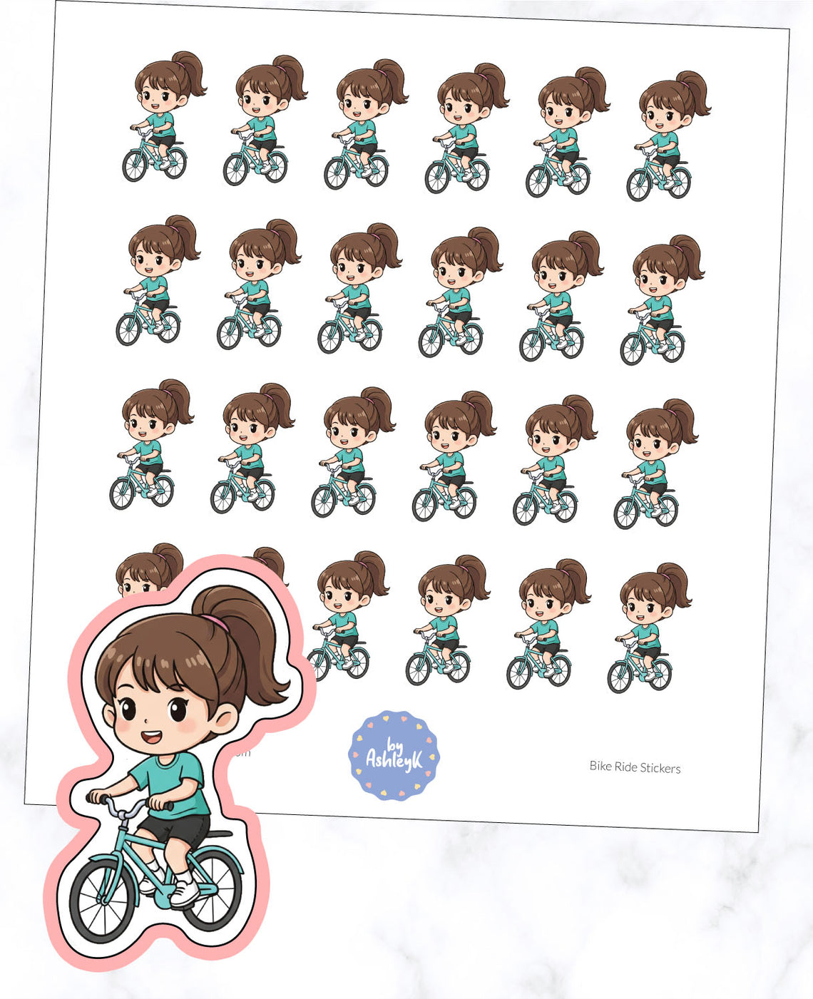 Bike Ride Planner Stickers