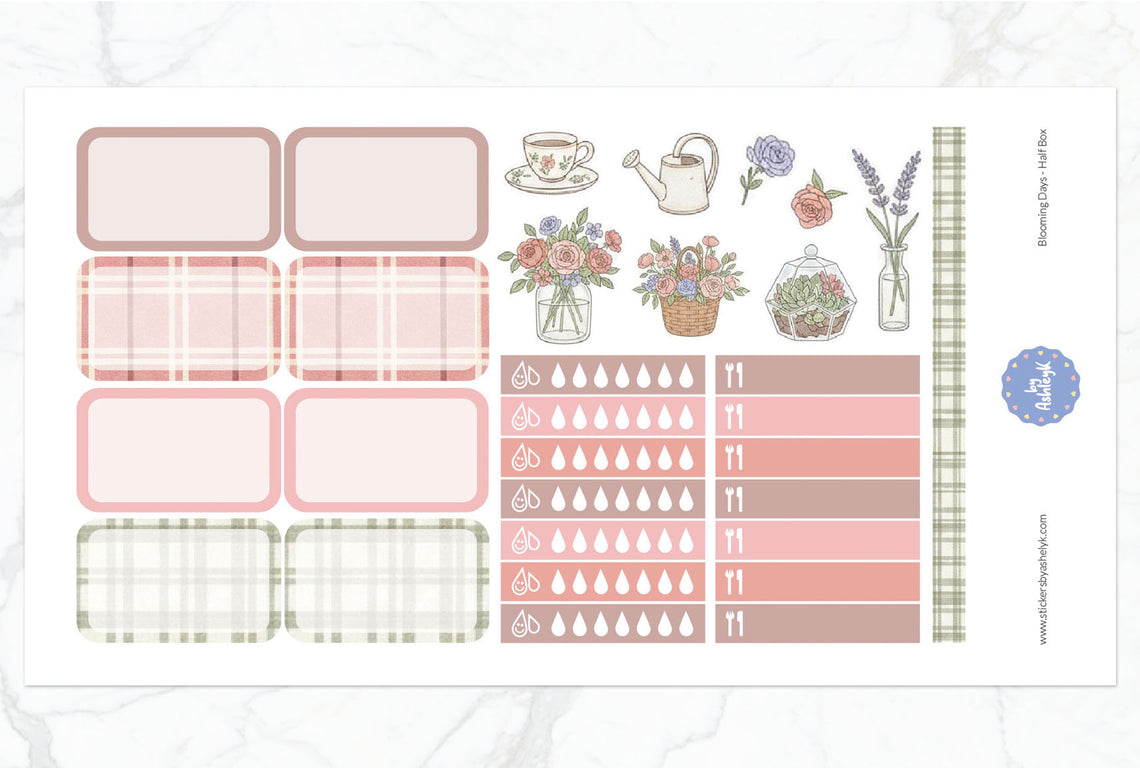 Blooming Days Weekly Kit  - Half Box Sheet